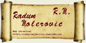 Radun Molerović vizit kartica